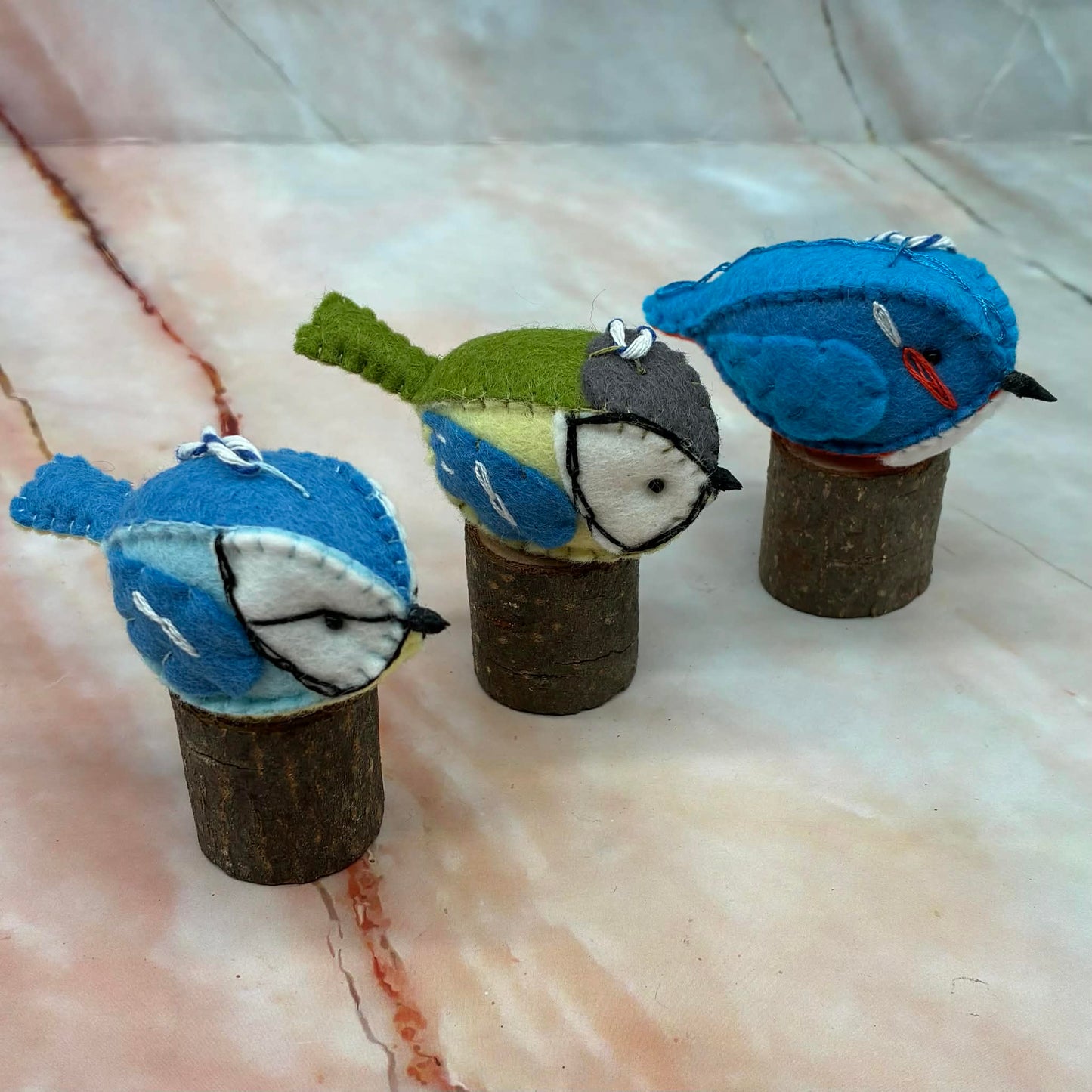 Handmade Felt Bird Decoration | Hand Embroidery