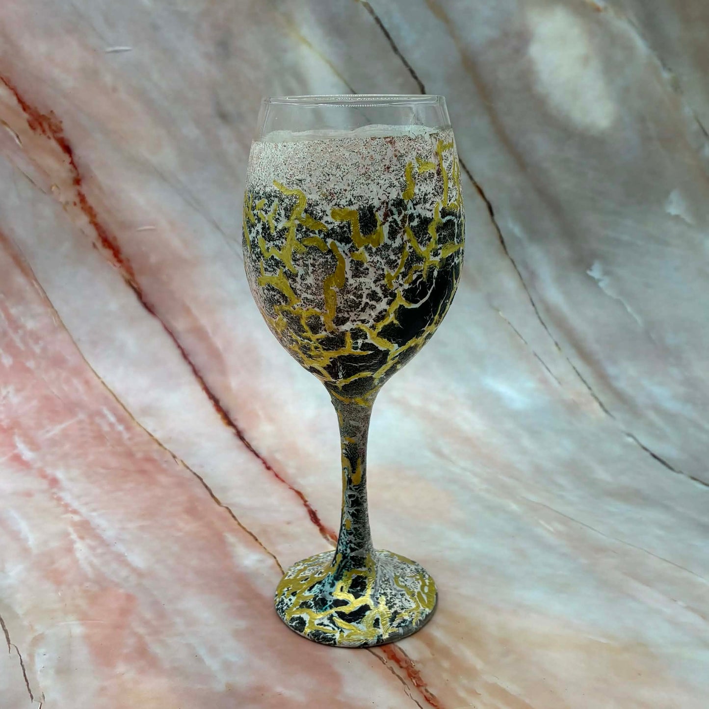 Hand Painted Wine Glasses | Various Colours