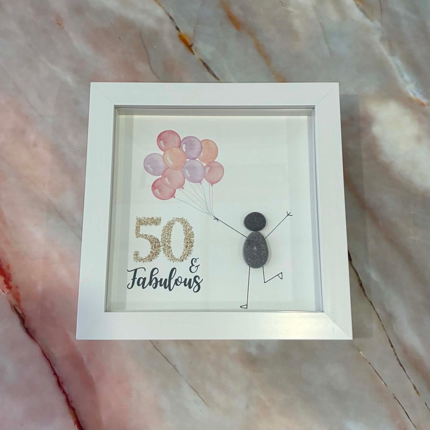 Handmade Framed Pebble Art | Special Birthdays
