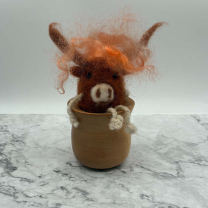 Needle Felted Highland Cows | Freestanding Decoration | Various Designs