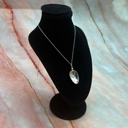 Bee Spoon Necklace & Earrings | Solid Silver | Hand Stamped