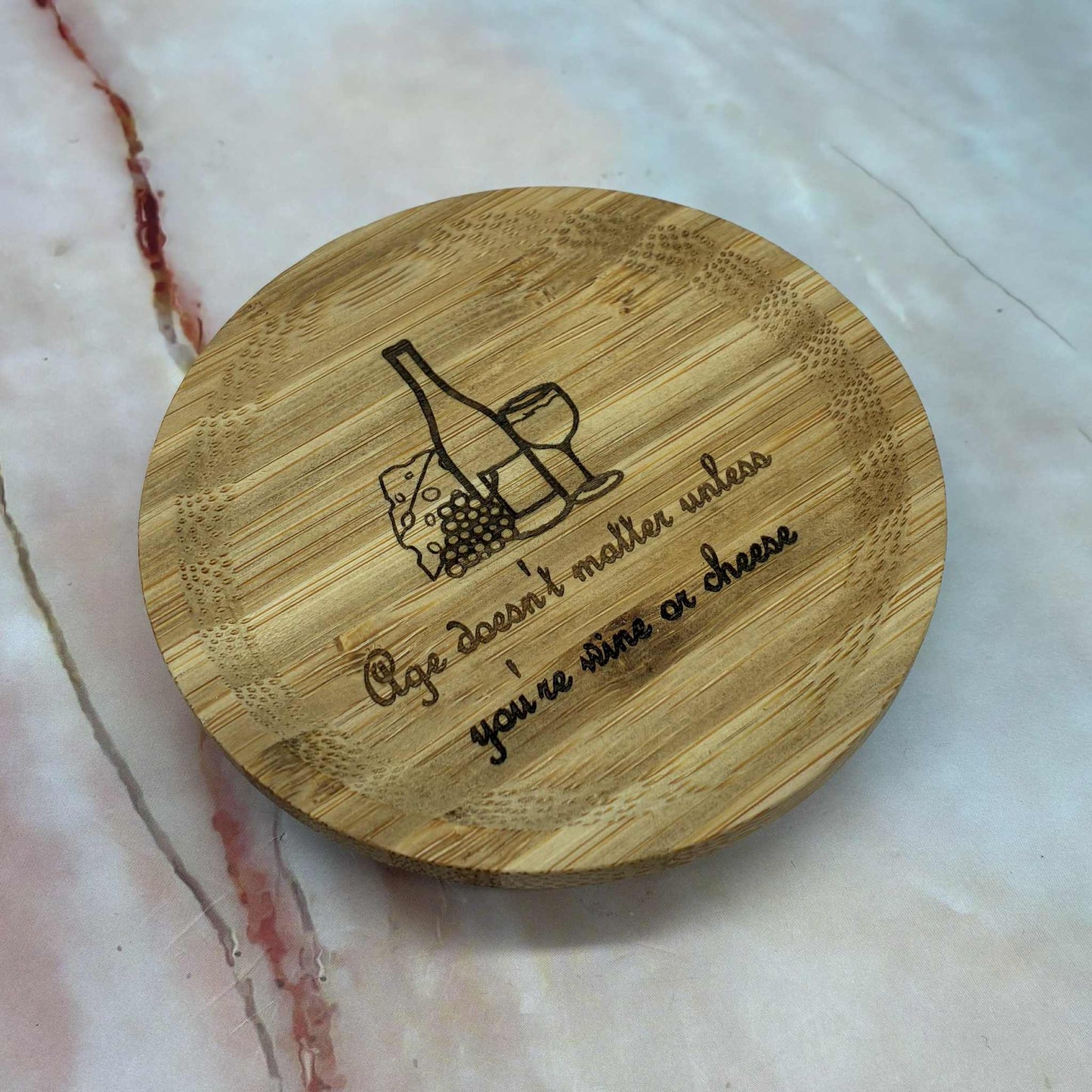Wooden Charcuterie Wine Topper | Laser Etched | 3 Designs