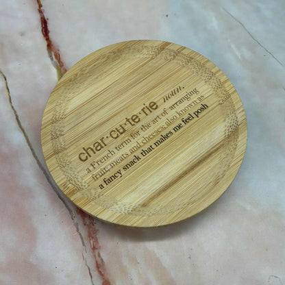 Wooden Charcuterie Wine Topper | Laser Etched | 3 Designs