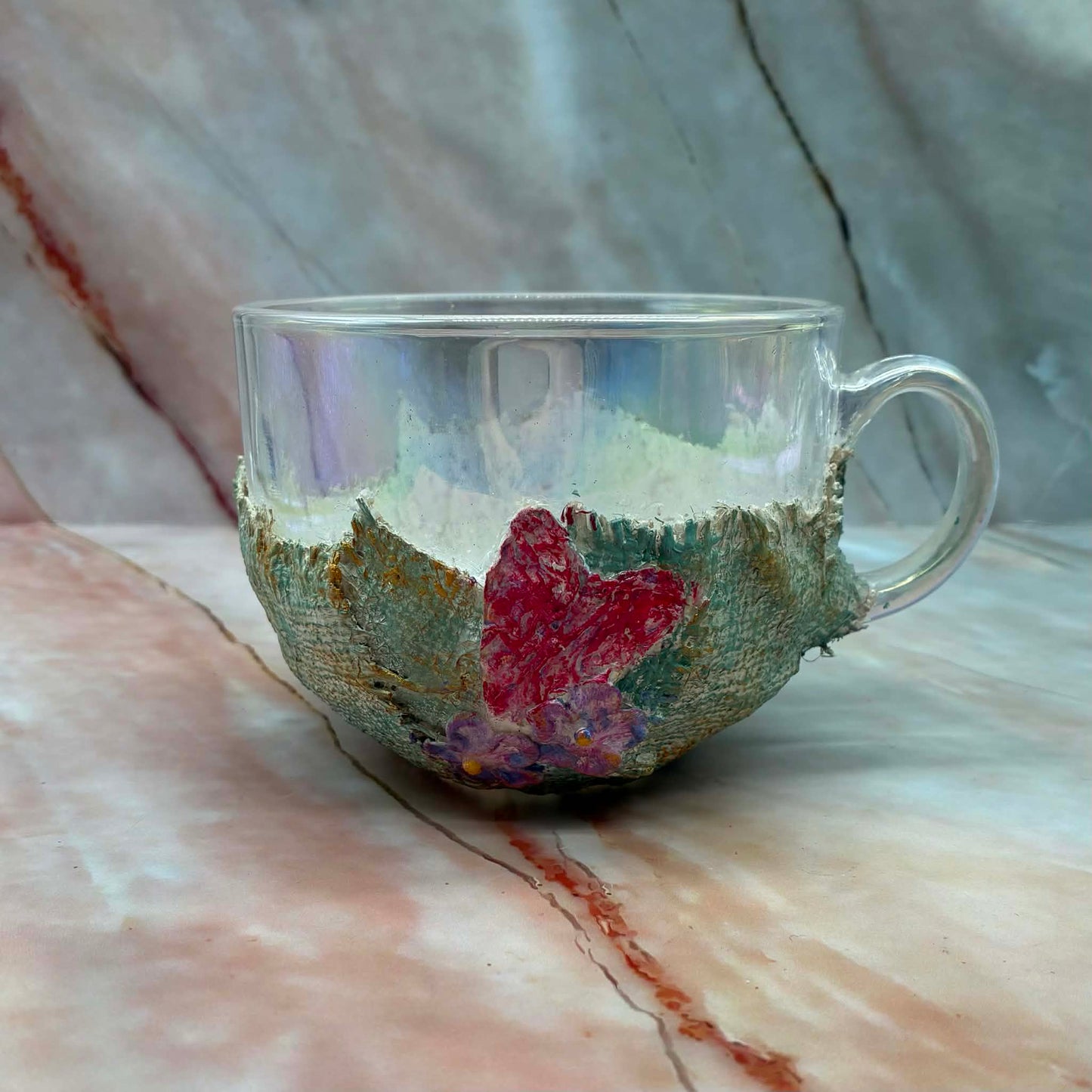 Hand Painted Glass Tea Cups | Various Styles