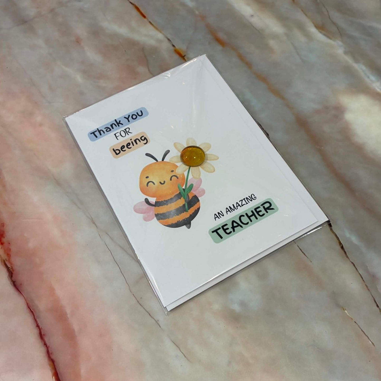 Pebble Art Cards | Thank You Teacher | 2 Designs