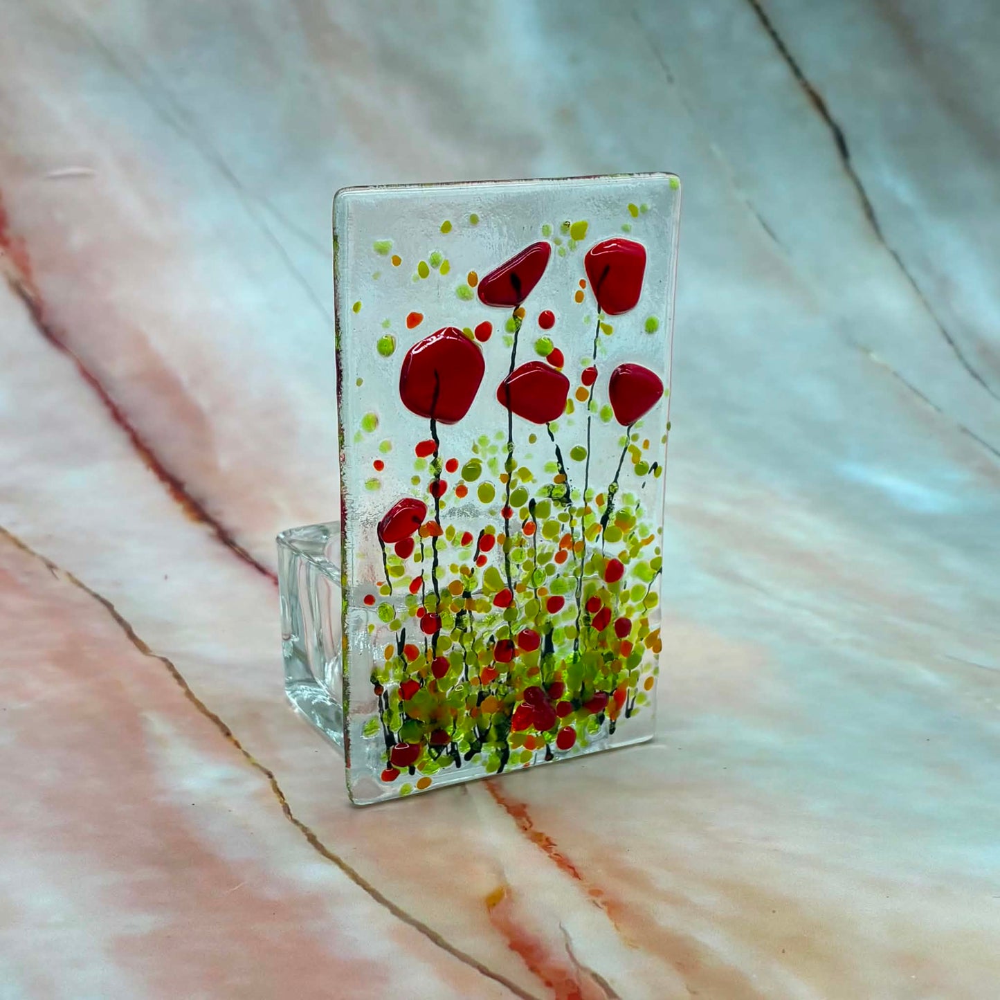 Flower Tealight Holders | Fused Glass | Various Designs
