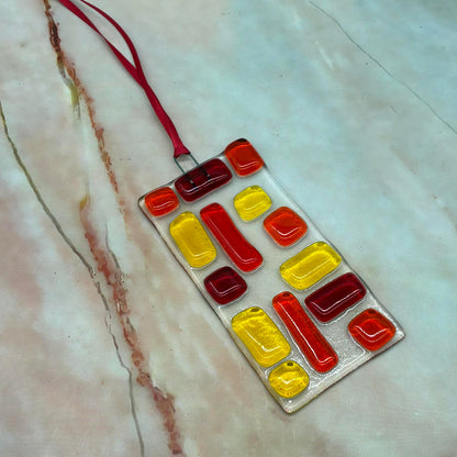 Multi Coloured Fused Glass Window Hangs | Choose Your Colour!