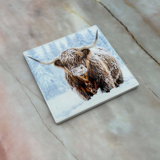 The Winter Collection | Highland Cow Coasters | 4 Designs