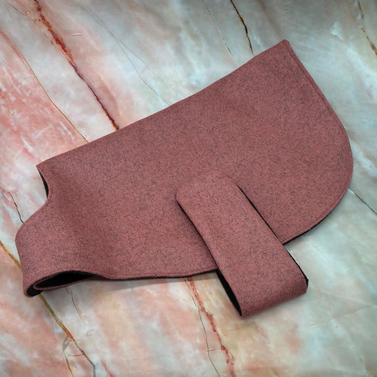 Handmade Medium Dog Coat | Boiled Wool & Fleece | Various Colours