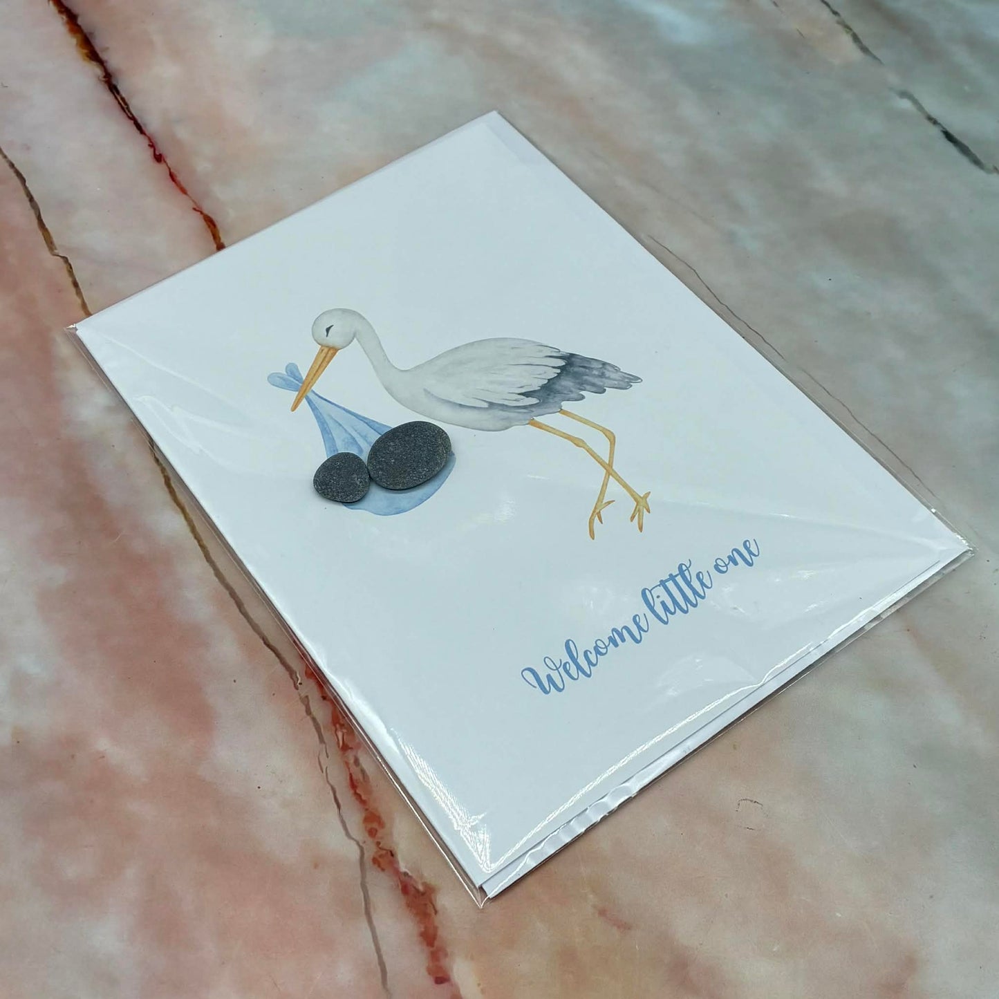 Pebble Art Cards | New Baby