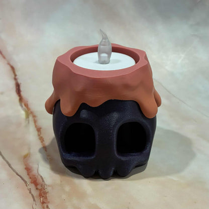 Skeleton Head Candle Holders | 3D Printed | Choose Your Colour!