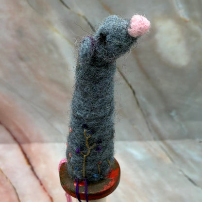 Needle Felted Mouse | Handmade Freestanding Decoration