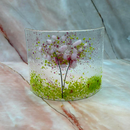 Trees of the Season | Fused Glass | Freestanding Curve