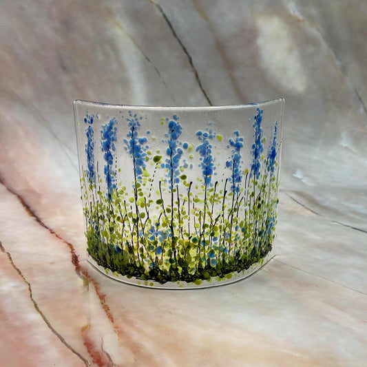 Wildflower Meadows | Fused Glass | Freestanding Curve