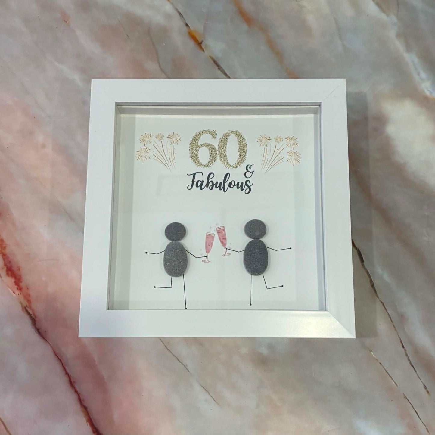 Handmade Framed Pebble Art | Special Birthdays