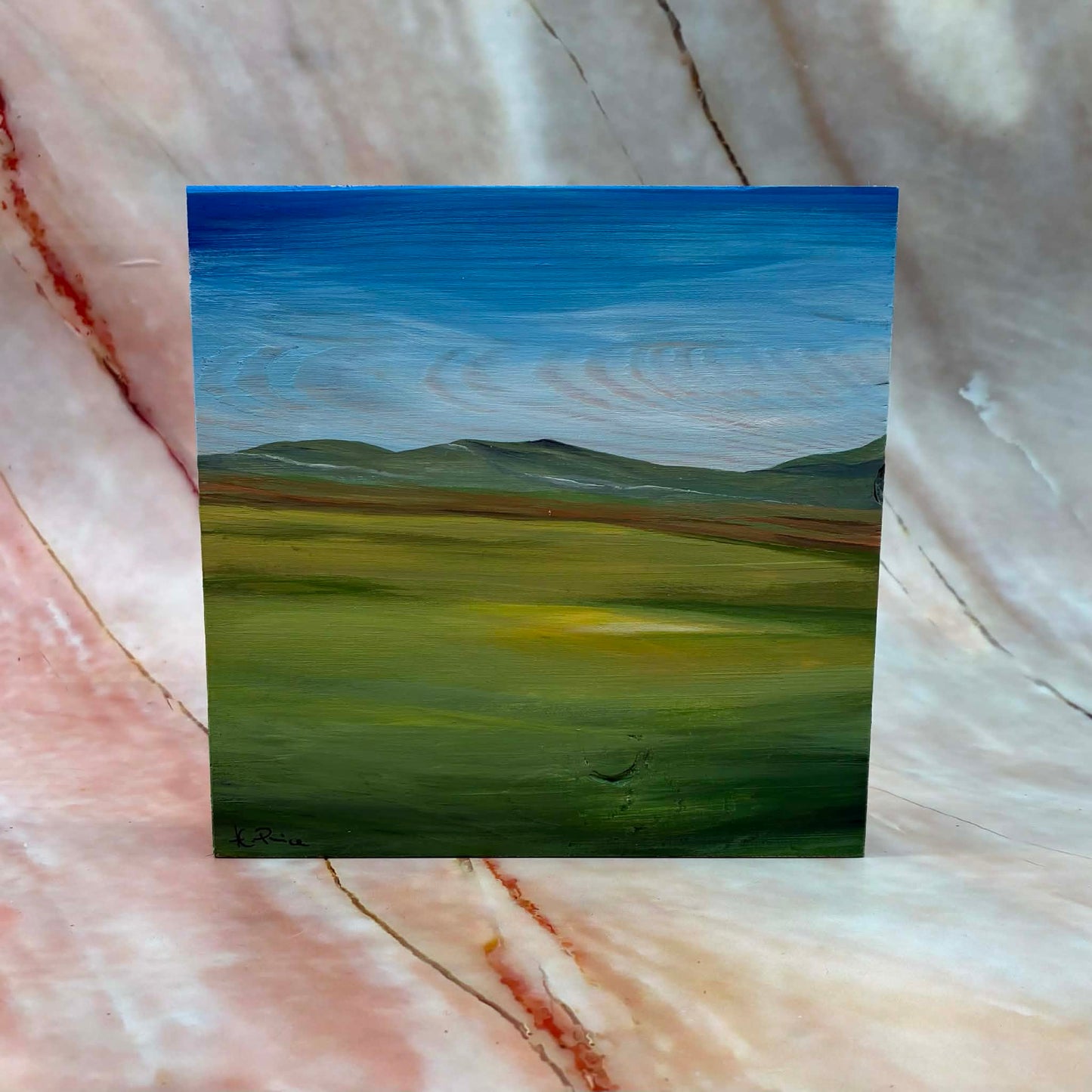 Howgill Fells | Original Painting | Acrylic on Wood | 6 x 6 inch
