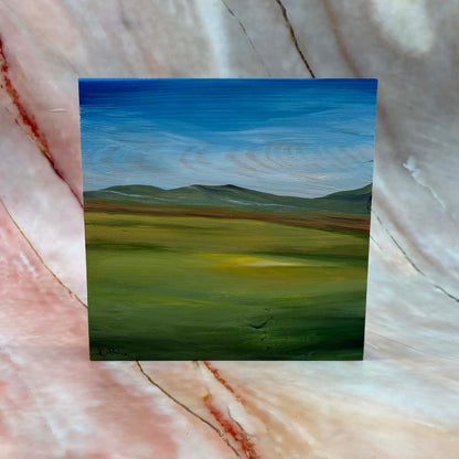 Howgill Fells | Original Painting | Acrylic on Wood | 6 x 6 inch