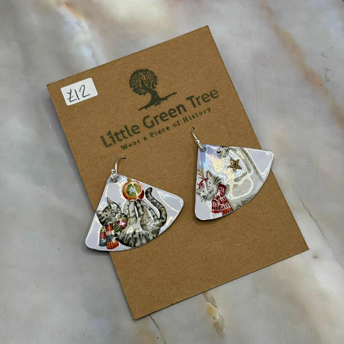 Up Cycled Vintage Tin Earrings | The Christmas Collection | Various Designs
