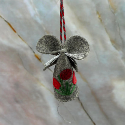 Handmade Felt Mouse Decoration | Hand Embroidery | Choose Your Favourite!