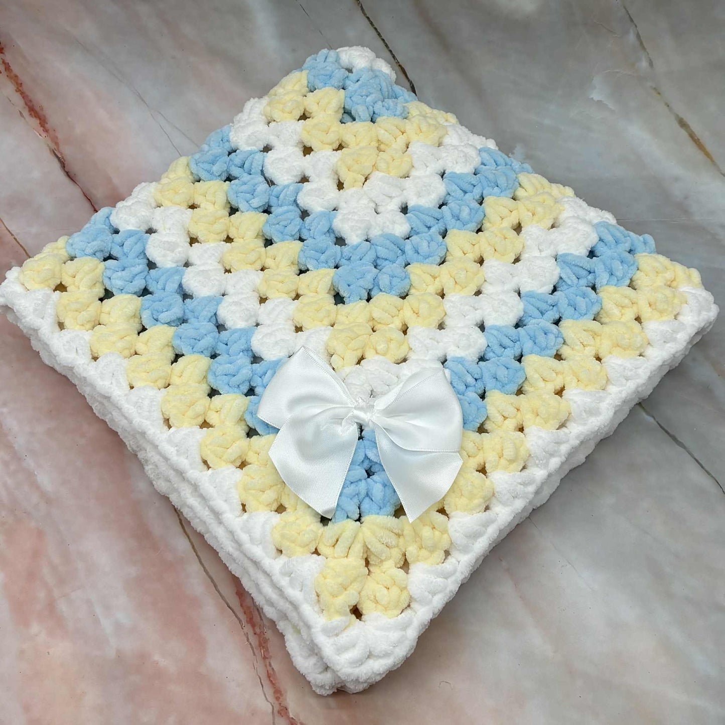 Handmade Baby Pram Blankets | Chuncky Chenille | Various Colours