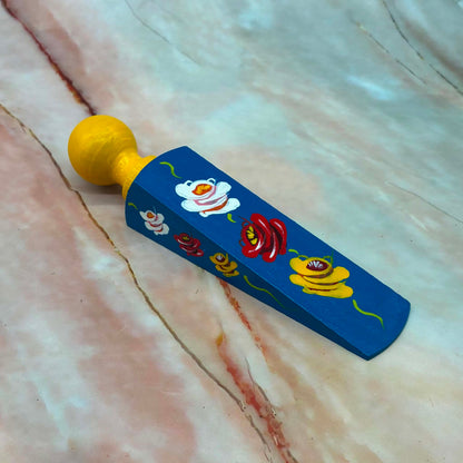Hand Painted Door Wedges | Wood & Enamel