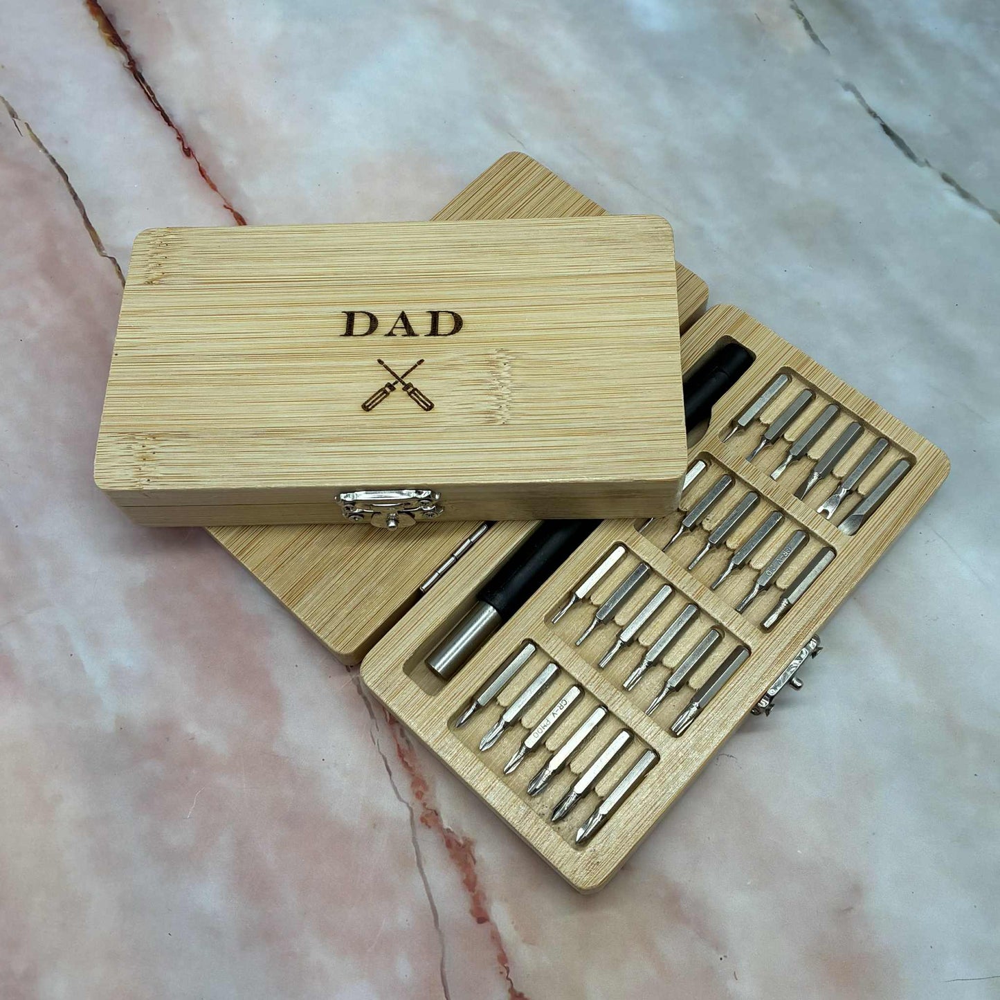 Wooden Screwdriver Box Set | Laser Etched | Various Designs