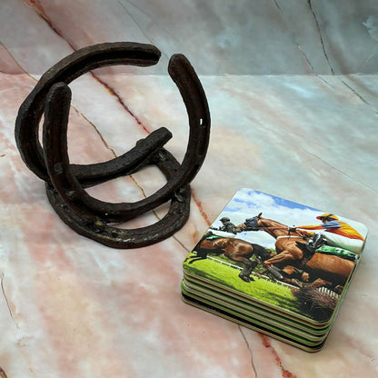 Horseshoe Coaster Holder | Recycled Metal