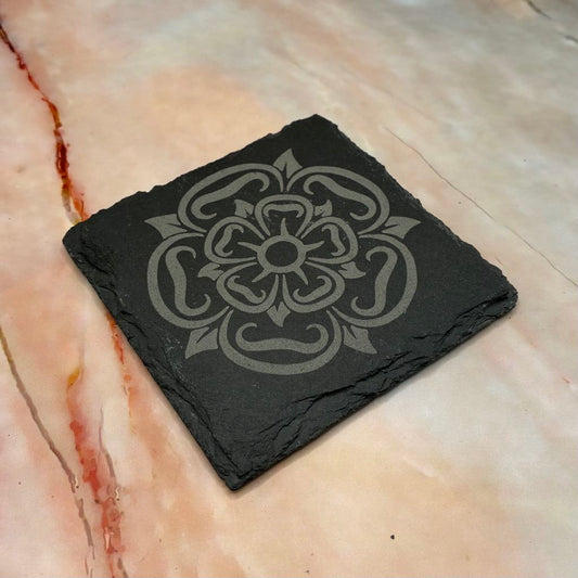 Yorkshire Themed Slate Coasters | Laser Etched