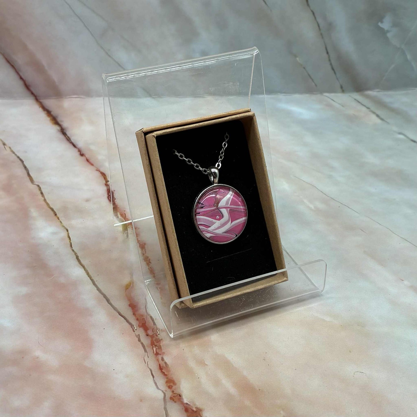 Hand Poured Resin Pendants | Silver Plated Chain