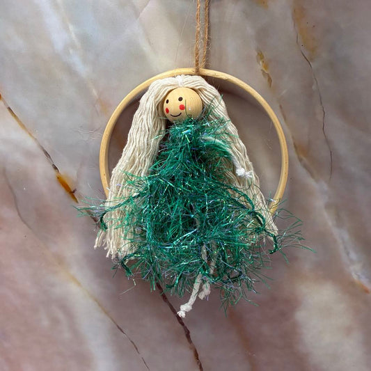 Macrame Tinsel Fairy
