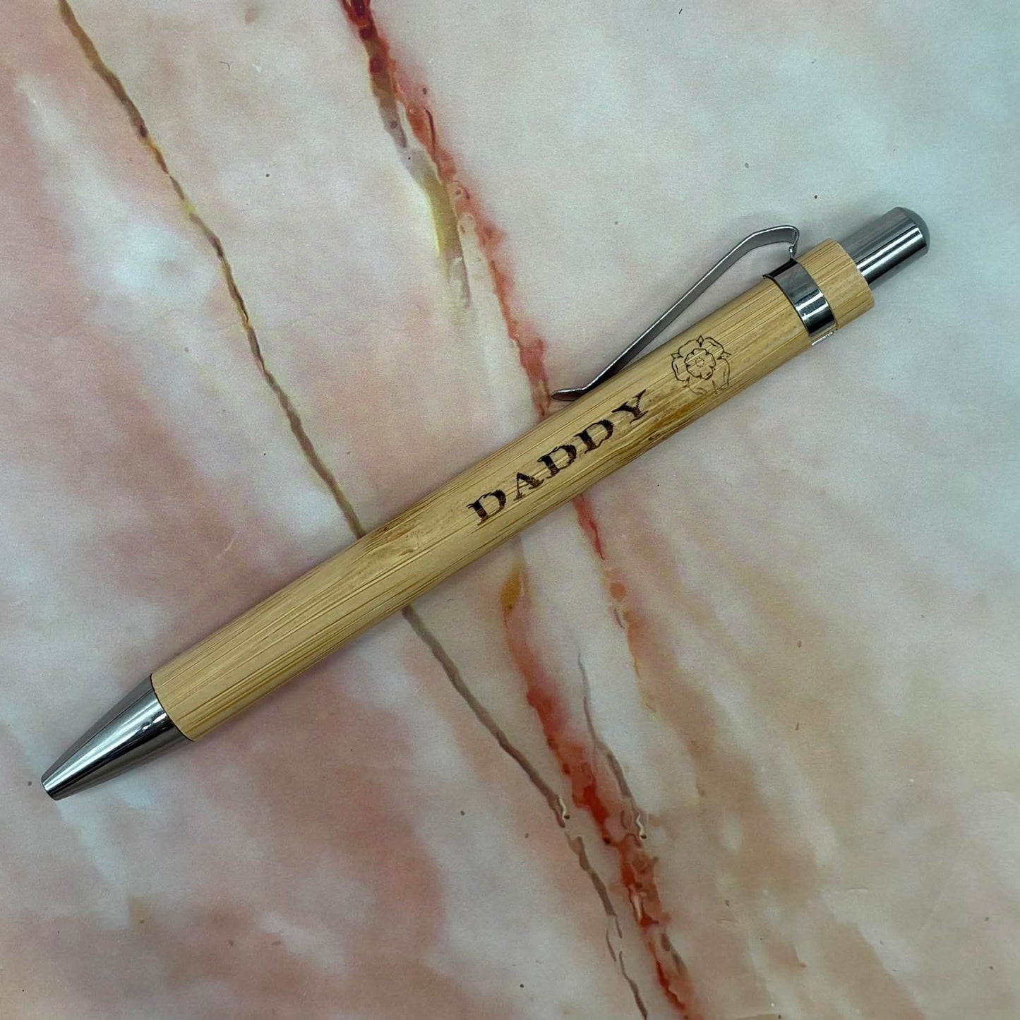 Dad | Daddy | Grandad Refillable Bamboo Pens