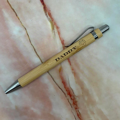 Dad | Daddy | Grandad Refillable Bamboo Pens