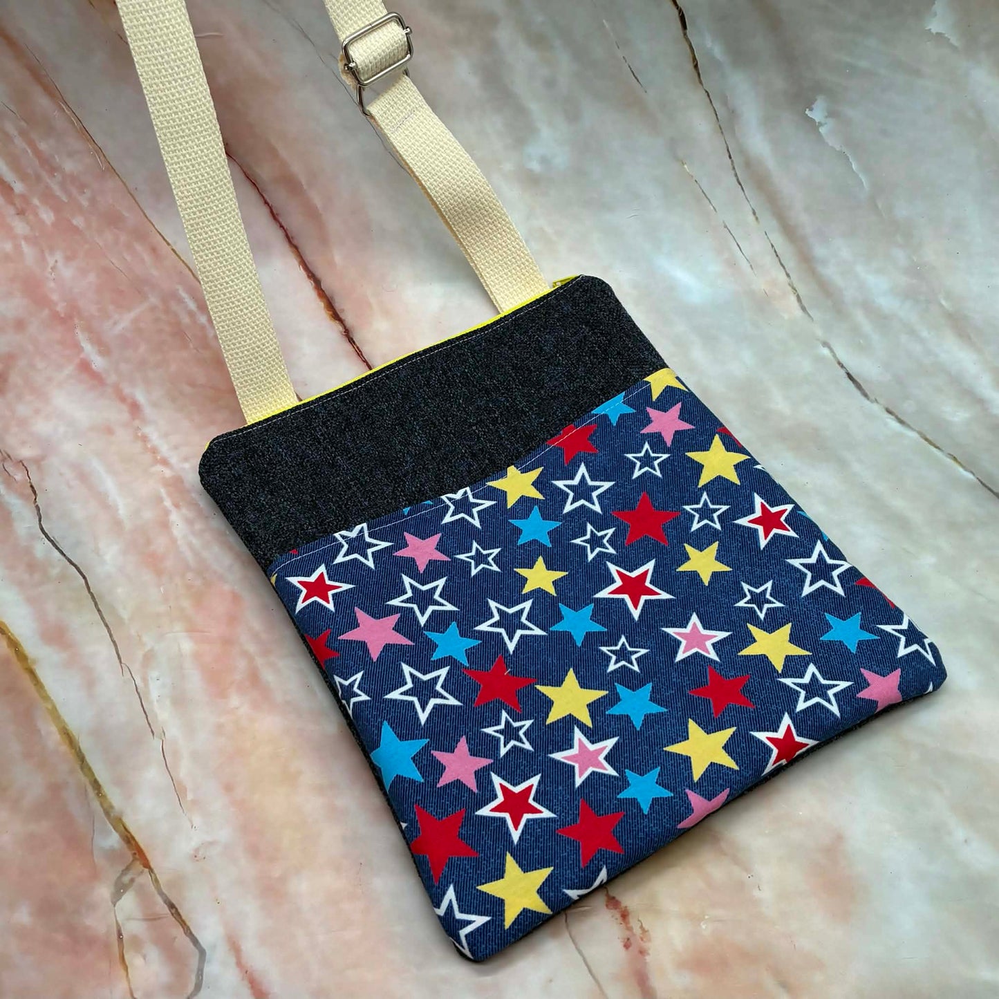 Handmade Shoulder Bags | Denim Look & Cotton | Choose Your Colour!