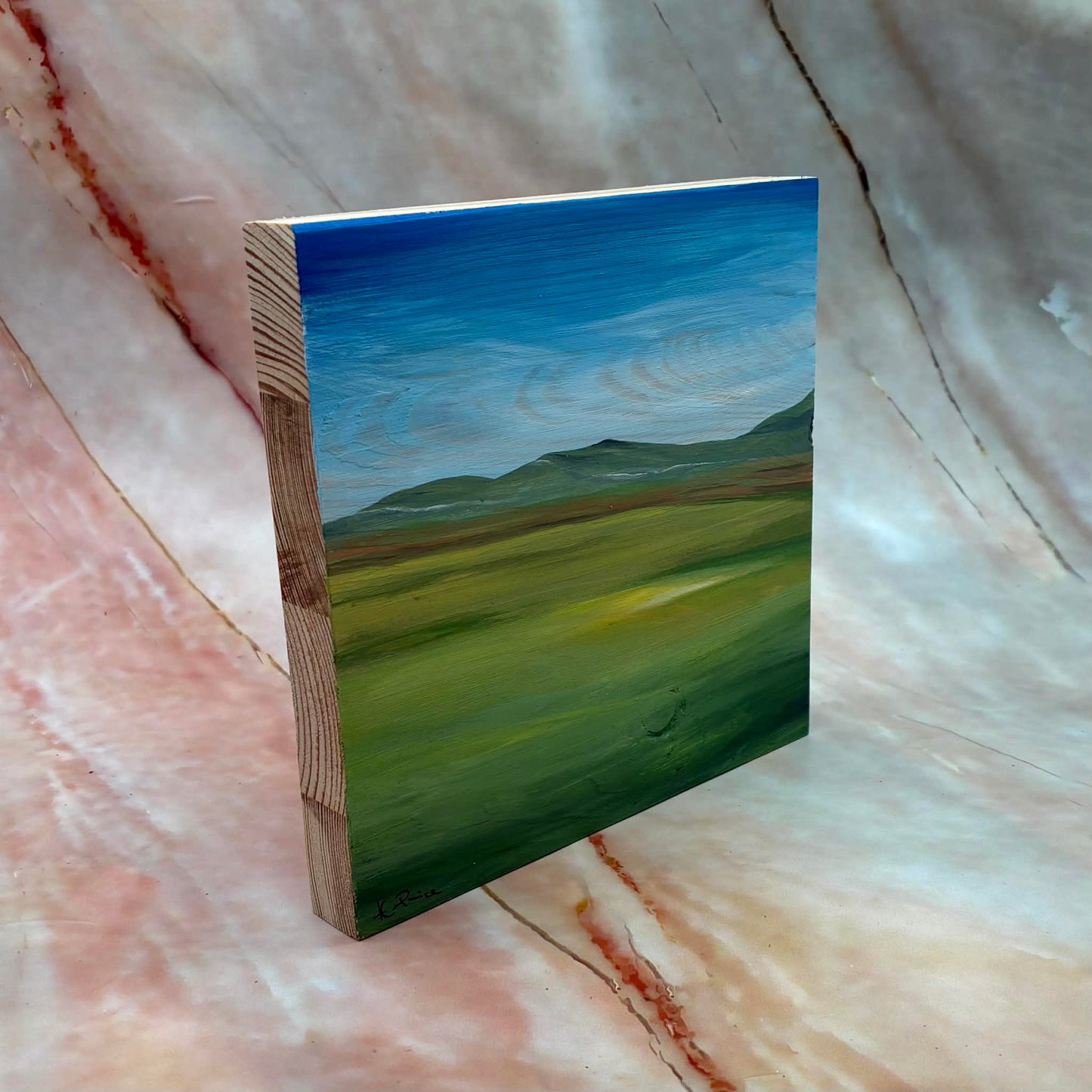 Howgill Fells | Original Painting | Acrylic on Wood | 6 x 6 inch