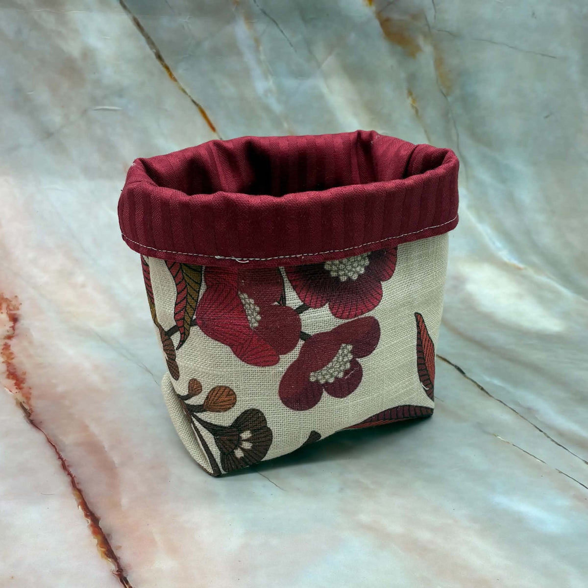 Small Fabric Pots | Lined | Fully Reversible | Various Designs