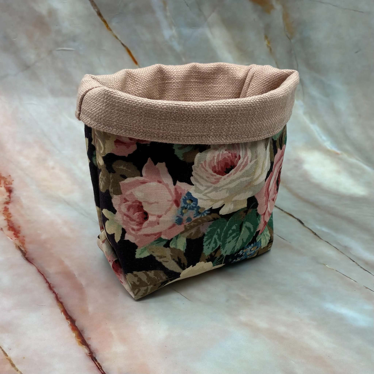 Small Fabric Pots | Lined | Fully Reversible | Various Designs