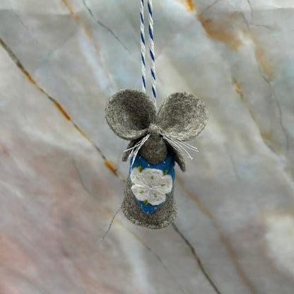 Handmade Felt Mouse Decoration | Hand Embroidery | Choose Your Favourite!