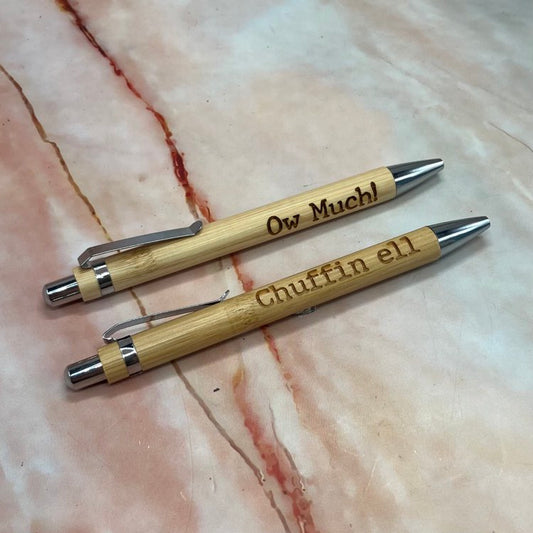 Bamboo Yorkshire Quote Pens | Laser Etched | 2 Designs
