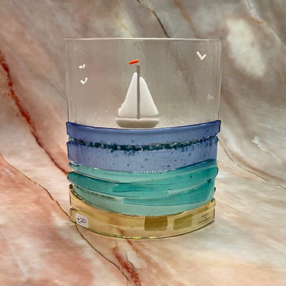 Freestanding Sailing Boat | Fused Glass