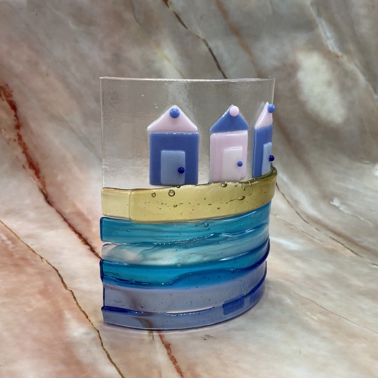 Freestanding Beach Huts | Fused Glass