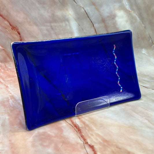 Sapphire Blue Dish | Fused Glass