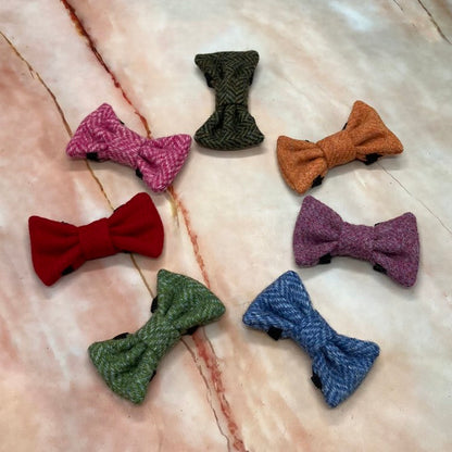 Handmade Yorkshire Tweed Bow Ties for Puppies & Dogs | Choose Your Colour!