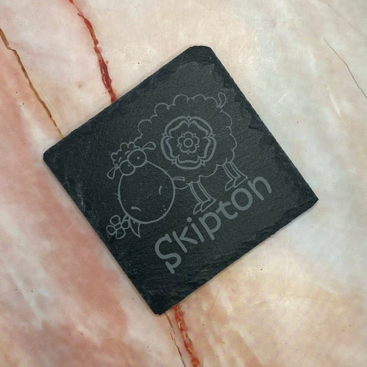 Skipton Sheep Coasters | Laser Etched Slate