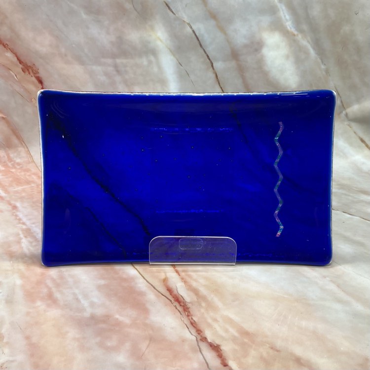 Sapphire Blue Dish | Fused Glass
