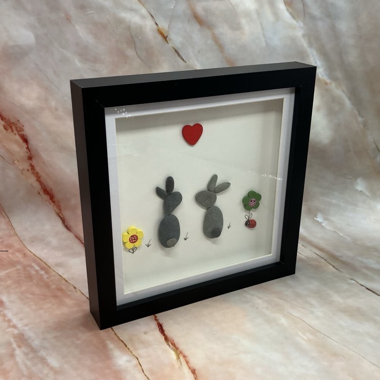 Handmade Pebble Art Rabbits | Various Designs