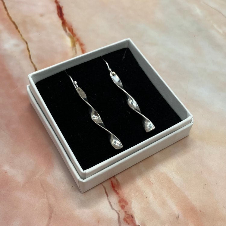 Fork and Spoon Earrings with Sterling Silver Hooks | Silver & Silver Plated
