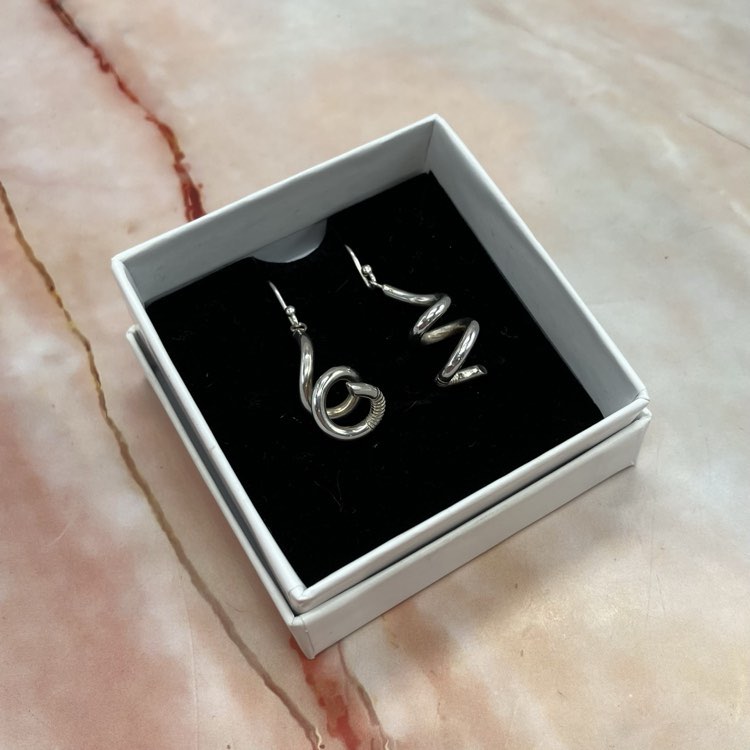 Fork and Spoon Earrings with Sterling Silver Hooks | Silver & Silver Plated