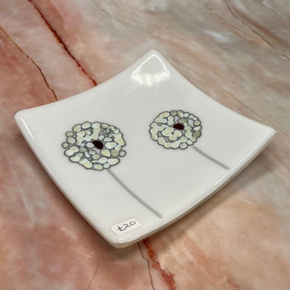 Dandelion Clocks Dish | Fused Glass