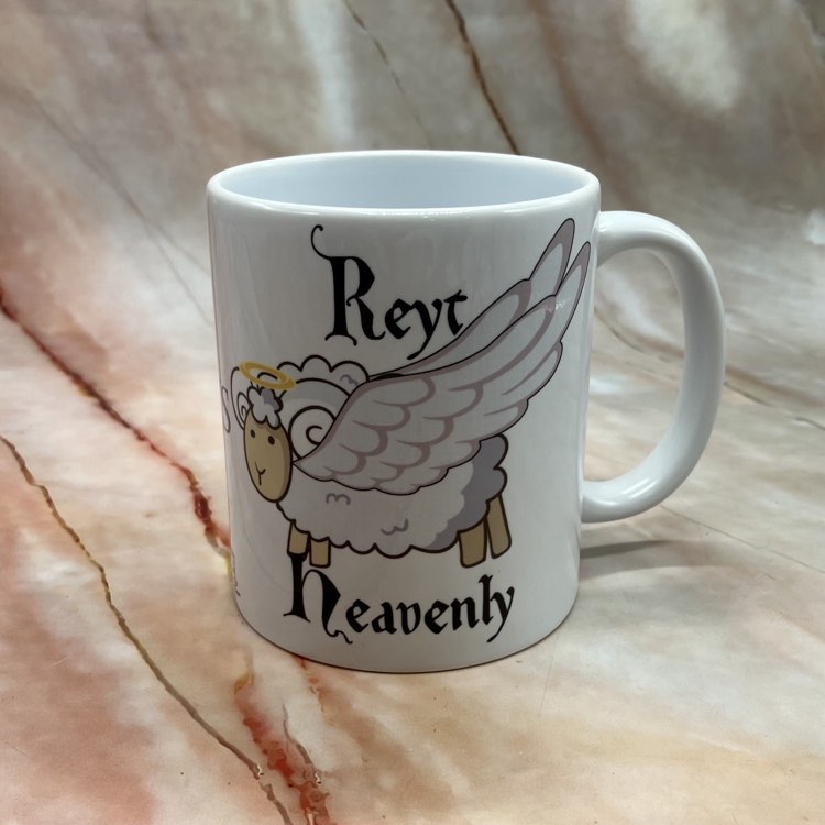 Reyt Heavenly Versus Wickedly Good | Yorkshire Sheep Quote Mugs