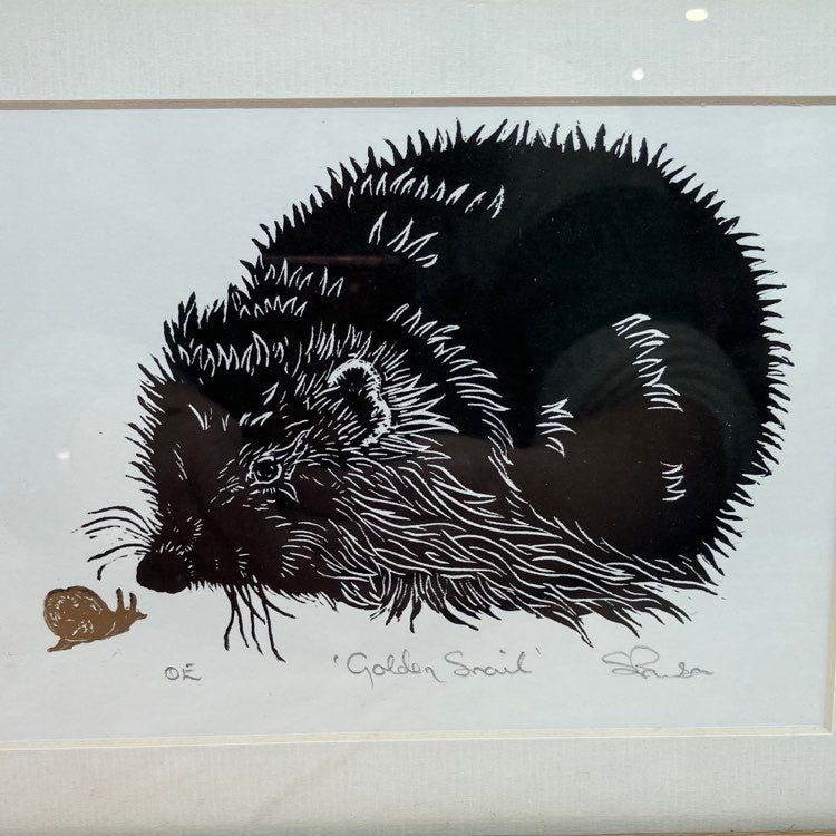 Hedgehogs | Open Edition Framed Lino prints | 2 Designs